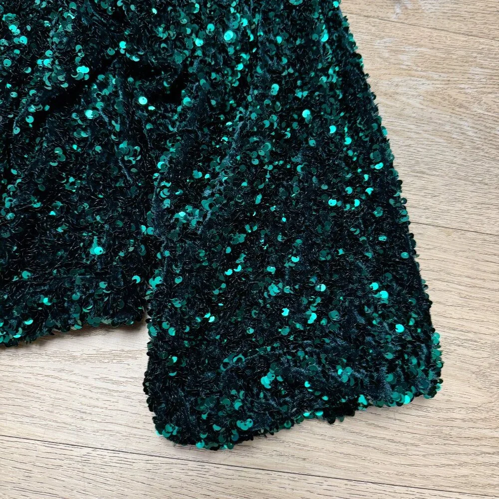Maeve by Anthropologie Sequin Bomber Jacket SIze 1X - Picture 3 of 13
